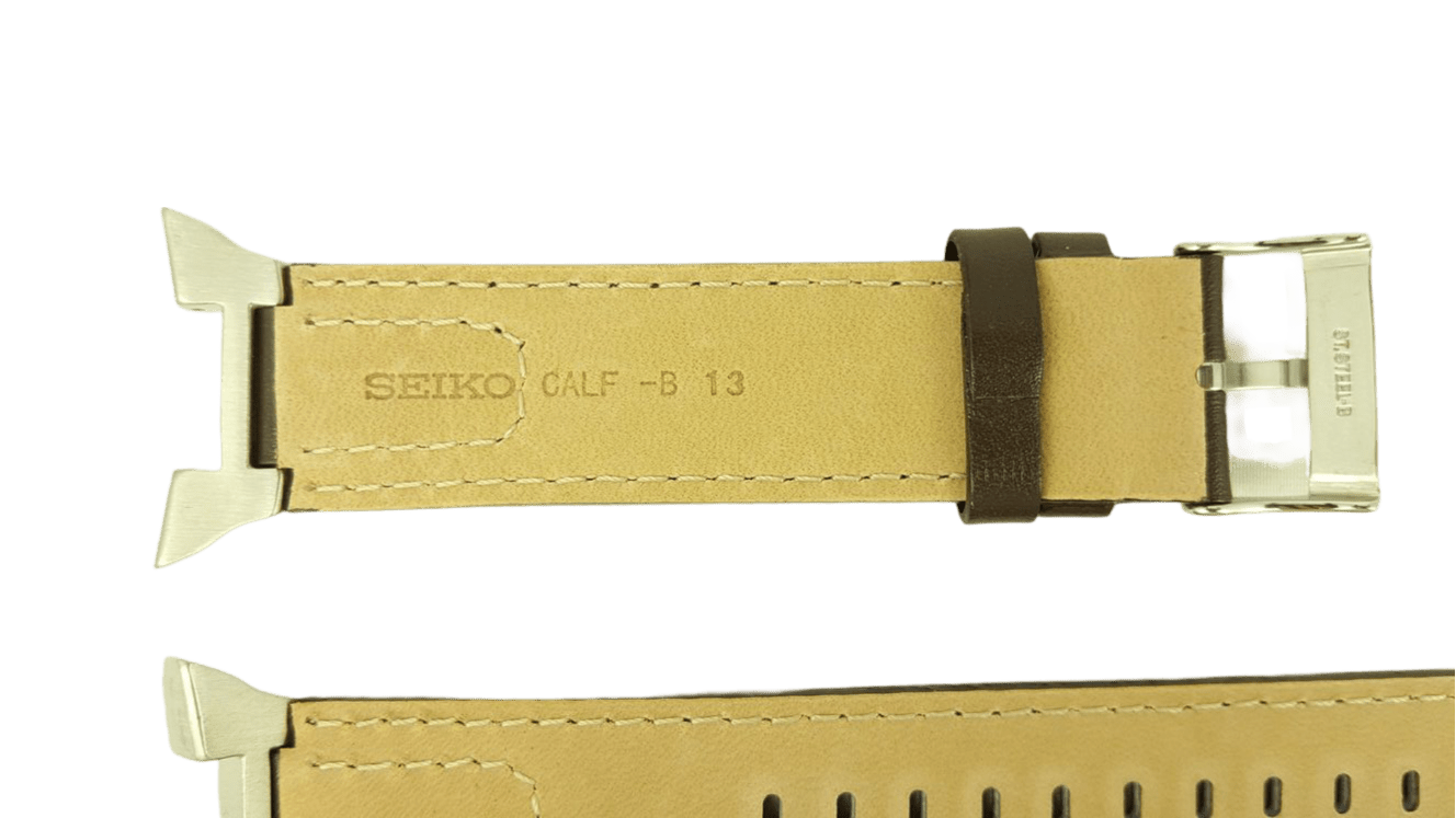 Watch Strap Seiko SNAA39 brown leather band 7T62 - 0GW0 13mm 4LC5JB - Watch Plaza