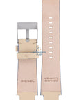 WatchBand Diesel DZ1048 cream leather strap 18mm original beige - Watch Plaza