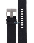 Watchband Diesel DZ1076 / DZ1085 black leather strap 24mm original - Watch Plaza