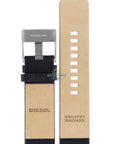 Watchband Diesel DZ1076 / DZ1085 black leather strap 24mm original - Watch Plaza