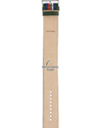 Watchband Diesel DZ2057 original green & blue canvas / leather strap 27mm DZ - 2057 - Watch Plaza