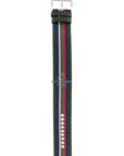 Watchband Diesel DZ2057 original green & blue canvas / leather strap 27mm DZ - 2057 - Watch Plaza