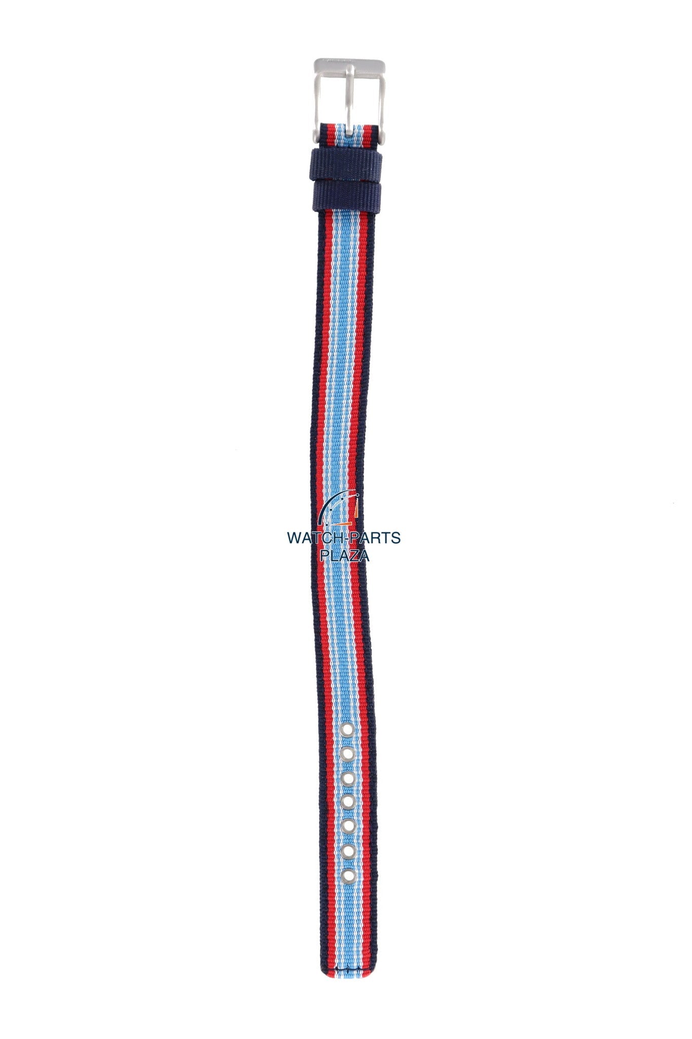 Watchband Diesel DZ2084 original blue & red canvas / leather strap 14mm DZ - 2084 - nylon - Watch Plaza