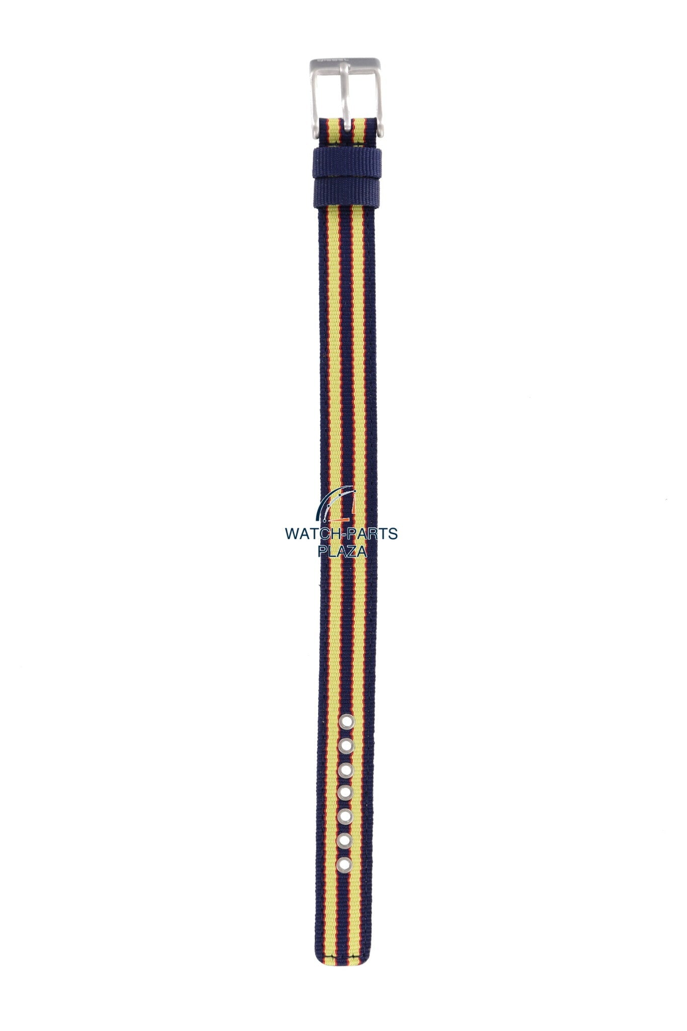 Watchband Diesel DZ2085 original yellow & dark blue canvas / leather strap 14mm DZ - 2085 - Watch Plaza