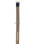 Watchband Diesel DZ2085 original yellow & dark blue canvas / leather strap 14mm DZ - 2085 - Watch Plaza