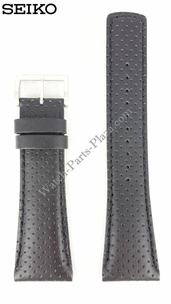 Watchband Seiko SNA773, SGEC91 Black leather strap Z 26 mm 7T62 0GL0, 7N42 - 0DD0 - Watch Plaza