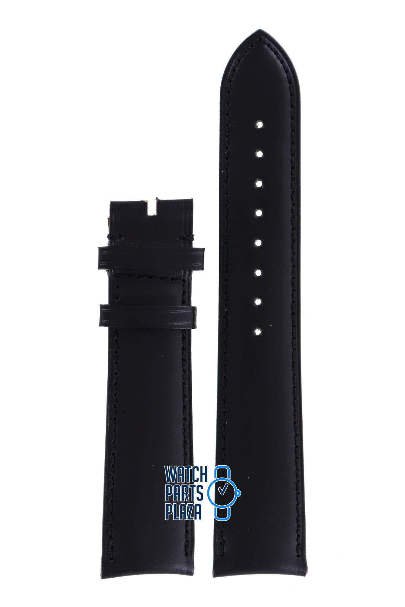 Zodiac ZO1300 Watch Band ZO - 1300 Black Leather 20 mm - Watch Plaza