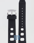 Zodiac ZO2200 Watch Band ZO - 2200 Black Silicone 20 mm Sea Dragon - Watch Plaza