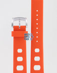 Zodiac ZO2202 Watch Band ZO - 2202 Orange Silicone 20 mm Sea Dragon - Watch Plaza