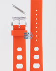 Zodiac ZO2202 Watch Band ZO - 2202 Orange Silicone 20 mm Sea Dragon - Watch Plaza