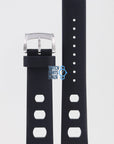 Zodiac ZO2203 Watch Band ZO - 2203 Black Silicone 20 mm Sea Dragon - Watch Plaza