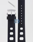 Zodiac ZO2203 Watch Band ZO - 2203 Black Silicone 20 mm Sea Dragon - Watch Plaza