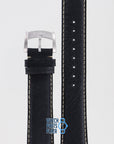 Zodiac ZO2204 Watch Band ZO - 2204 Black Leather 20 mm - Watch Plaza