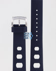 Zodiac ZO2205 Watch Band ZO - 2205 Dark Blue Rubber 20 mm Sea Dragon - Watch Plaza