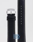 Zodiac ZO2208 Watch Band ZO - 2208 Black Leather 22 mm Sea Dragon - Watch Plaza