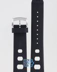 Zodiac ZO2221 Watch Band ZO - 2221 Black Silicone 22 mm Sea Dragon - Watch Plaza