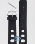 Zodiac ZO2221 Watch Band ZO - 2221 Black Silicone 22 mm Sea Dragon - Watch Plaza