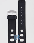 Zodiac ZO2221 Watch Band ZO - 2221 Black Silicone 22 mm Sea Dragon - Watch Plaza