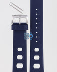 Zodiac ZO2232 Watch Band ZO - 2232 Dark Blue Silicone 22 mm Sea Dragon - Watch Plaza