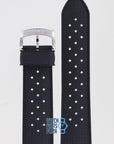 Zodiac ZO2303 & ZO2302 Watch Band ZO - 2303 Black Silicone 24 mm V - Wolf - Watch Plaza