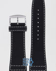 Zodiac ZO2600 Watch Band ZO - 2600 Black Leather 28 mm Renegade - Watch Plaza