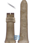 Zodiac ZO4105 Watch Band ZO - 4105 Beige Leather 20 mm Ambassadeur - Watch Plaza