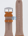 Zodiac ZO7008 Watch Band ZO - 7008 Brown Leather 26 mm Desert Master - Watch Plaza