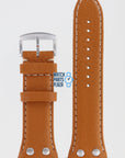 Zodiac ZO7008 Watch Band ZO - 7008 Brown Leather 26 mm Desert Master - Watch Plaza