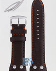 Zodiac ZO7009 Watch Band ZO - 7009 Brown Leather 26 mm Desert Master - Watch Plaza