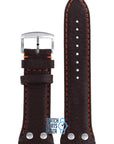 Zodiac ZO7009 Watch Band ZO - 7009 Brown Leather 26 mm Desert Master - Watch Plaza