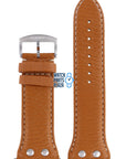 Zodiac ZO7012 Watch Band ZO - 7012 Cognac Leather 28 mm - Watch Plaza