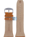 Zodiac ZO7012 Watch Band ZO - 7012 Cognac Leather 28 mm - Watch Plaza