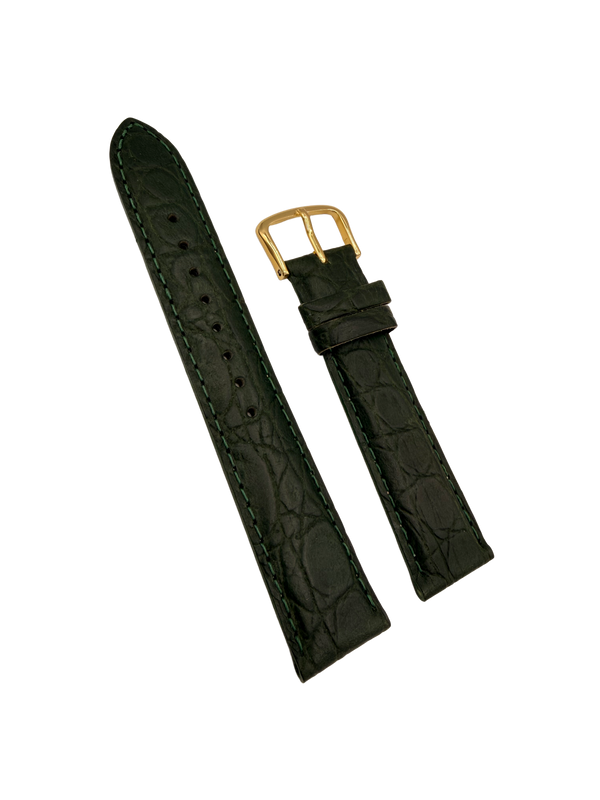 Correa de reloj Seiko 7T32-6B40 verde cuero 19mm SDW746 - 4ER7KB