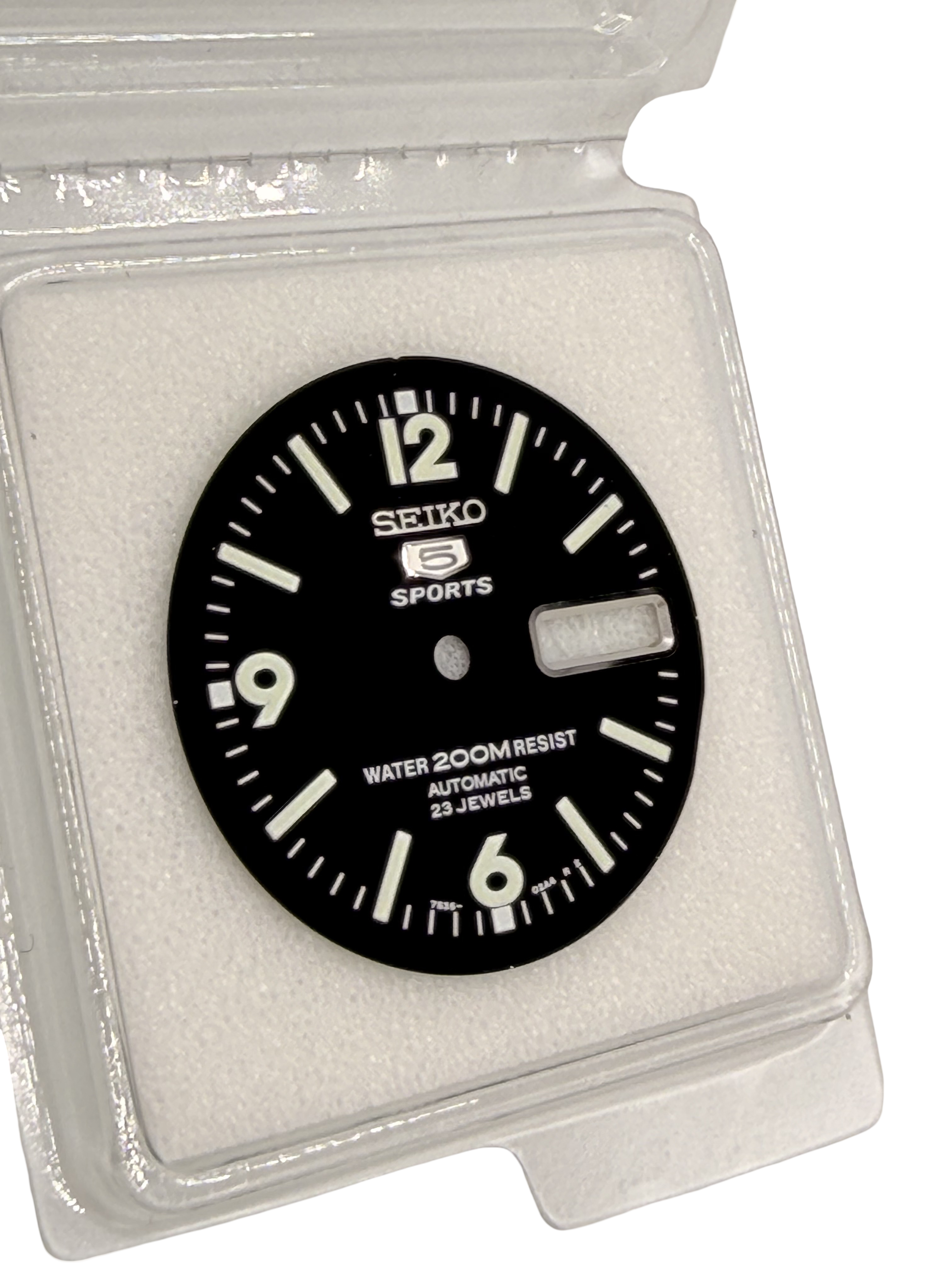 Quadrante per Seiko SKZ211 5 Sports Atlas Landshark 7S36 01E0, 01H0 Originale