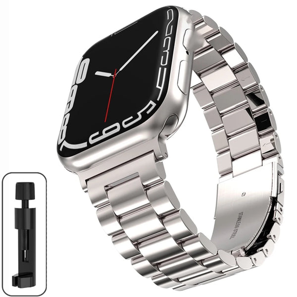 STRPZ® Bracelet Apple Watch – Starlight Acier inoxydable – Montre Series, SE & Ultra