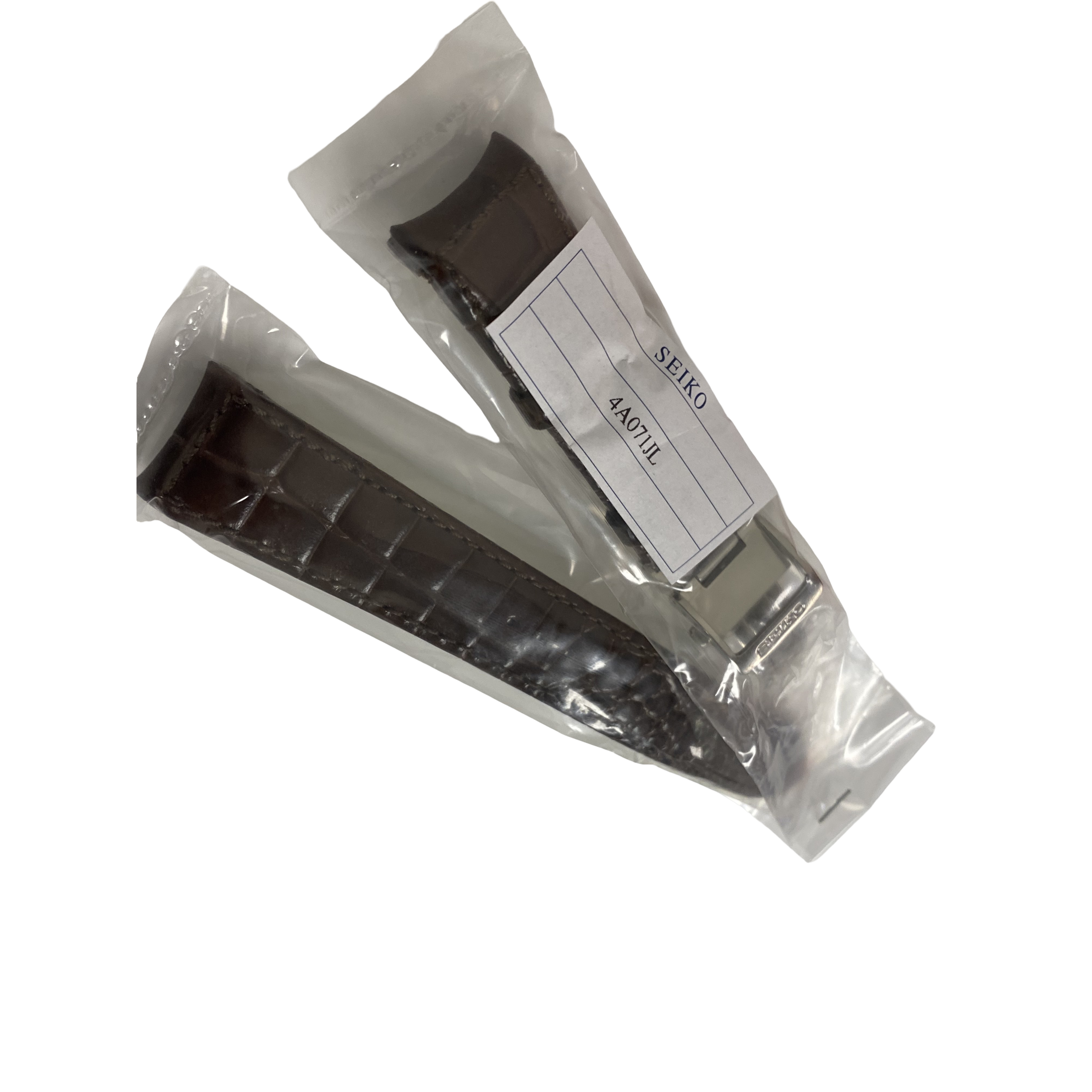 Watch Band Seiko 4A071 Premier Kinetic Perpetual Calendar SNP025 / SNP023 Brown Leather Strap 7D56-0AA0 21mm