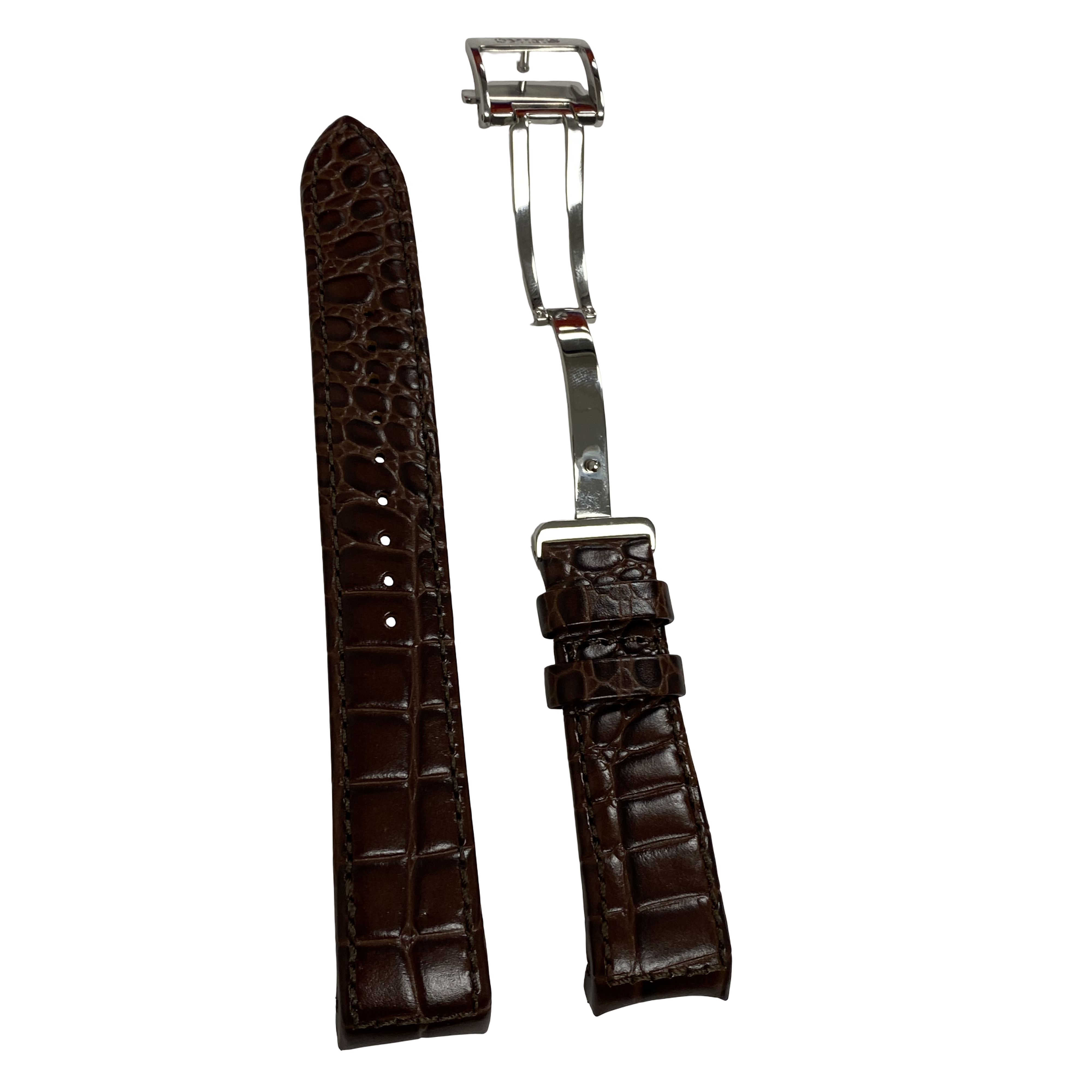 Watch Band Seiko 4A071 Premier Kinetic Perpetual Calendar SNP025 / SNP023 Brown Leather Strap 7D56-0AA0 21mm