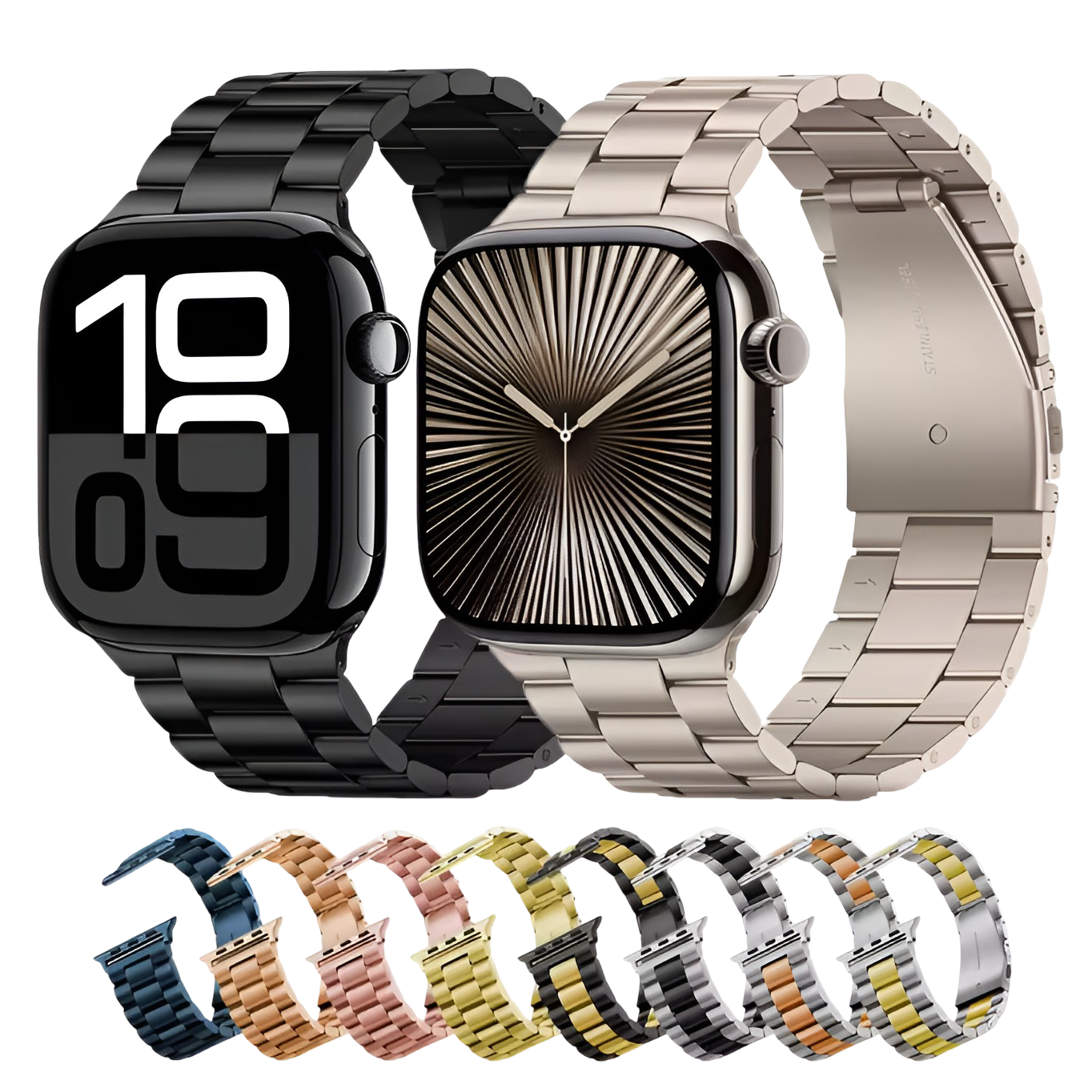 Stainless Steel Apple Watch Band – Premium Replacement Strap for All Series (2015–2025)