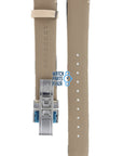 Burberry BU1008 Watch Band BU - 1008 Beige Leather & Textile 17 mm - Watch Plaza