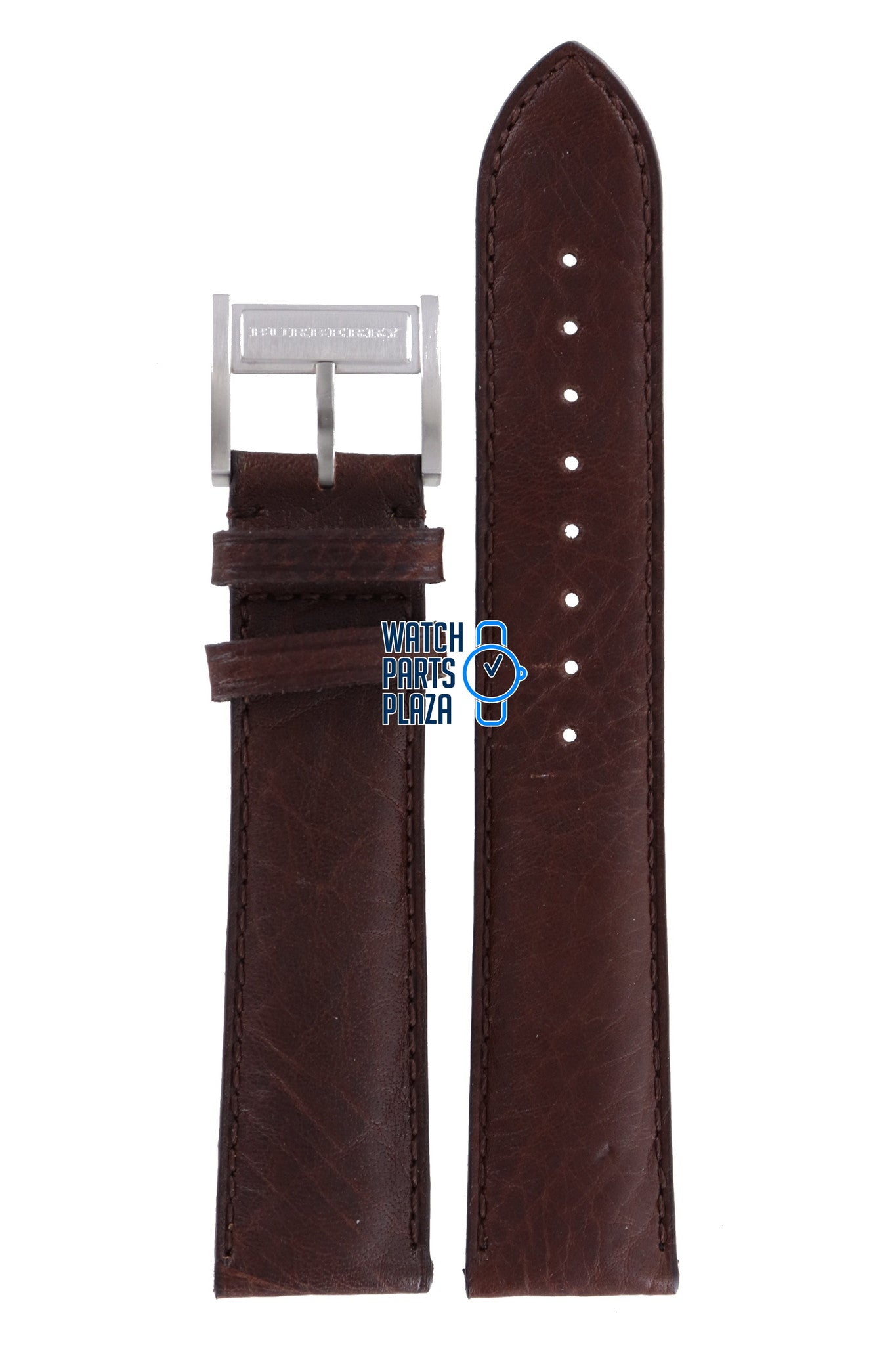 Burberry BU1602 Watch Band BU - 1602 Brown Leather 20 mm Heritage - Watch Plaza