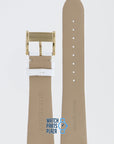 Burberry BU2154 Watch Band BU - 2154 White Leather 22 mm Signature - Watch Plaza