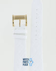 Burberry BU2154 Watch Band BU - 2154 White Leather 22 mm Signature - Watch Plaza