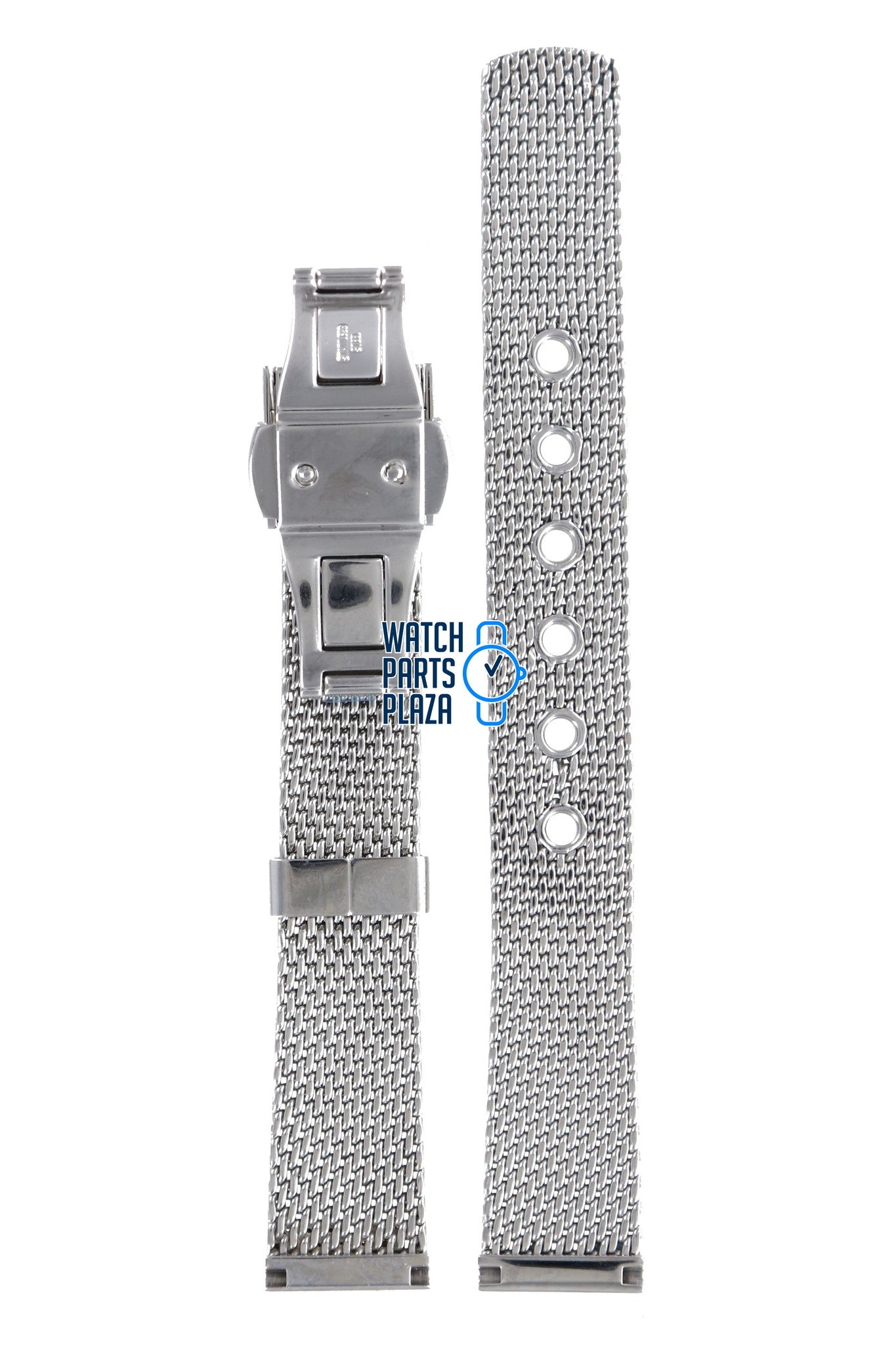 Burberry BU3005 Watch Band BU - 3005 Grey Stainless Steel 16 mm - Watch Plaza