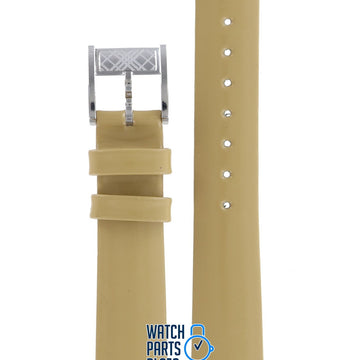 Burberry BU4102 Watch Band BU - 4102 Beige Leather 16 mm Mother of Pearl - Watch Plaza