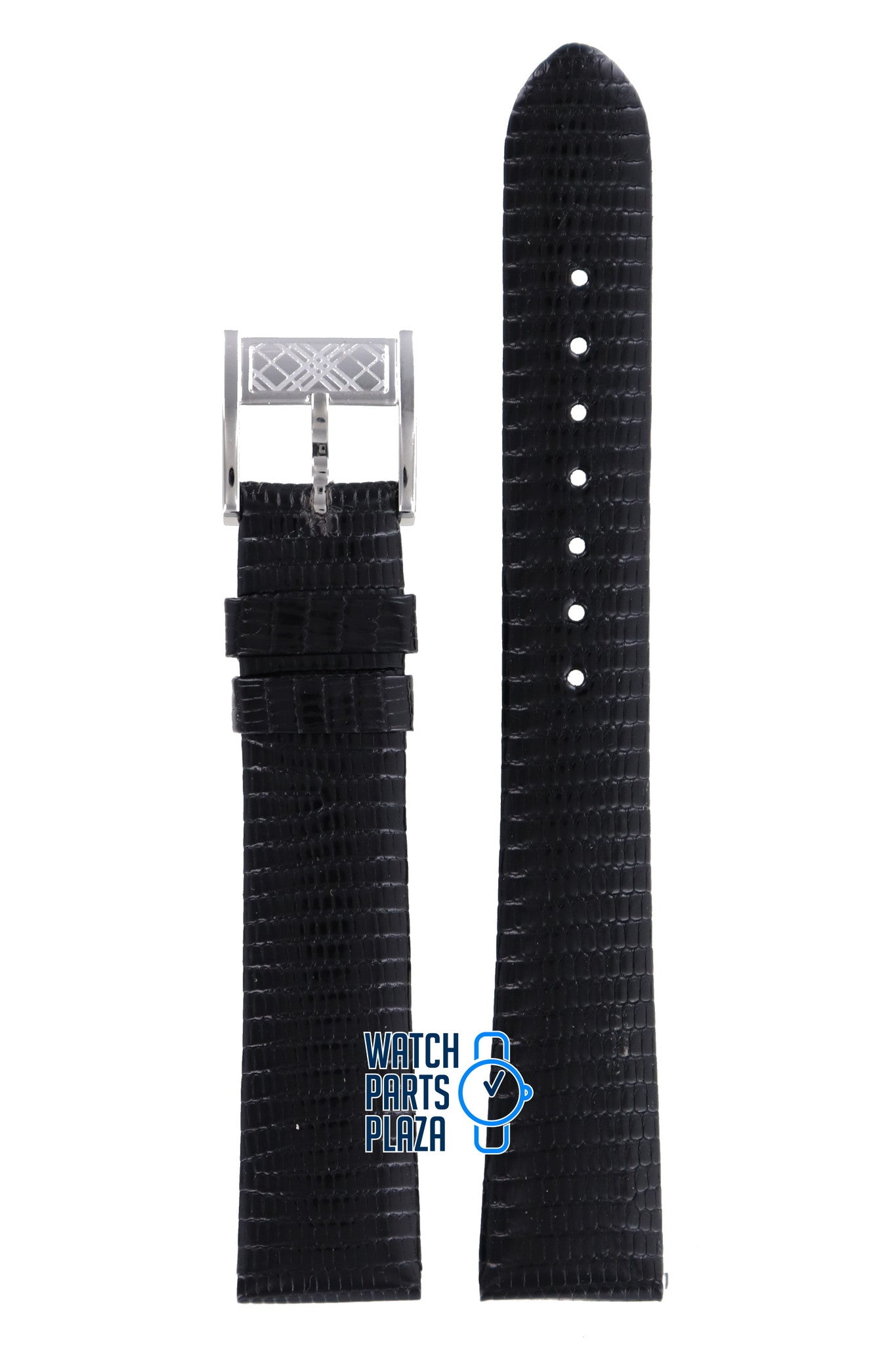 Burberry BU4200 Watch Band BU - 4200 Black Leather 17 mm - Watch Plaza