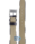 Burberry BU4304 Watch Band BU - 4304 Black Leather & Textile 16 mm - Watch Plaza