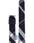 Burberry BU4304 Watch Band BU - 4304 - NO - CLASP Black Leather & Textile 16 mm - Watch Plaza