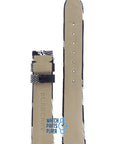 Burberry BU4304 Watch Band BU - 4304 - NO - CLASP Black Leather & Textile 16 mm - Watch Plaza