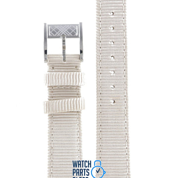 Burberry BU4310 Watch Band BU - 4310 White Leather 16 mm - Watch Plaza