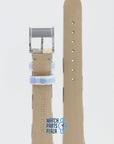 Burberry BU4311 Watch Band BU - 4311 White Leather 16 mm - Watch Plaza